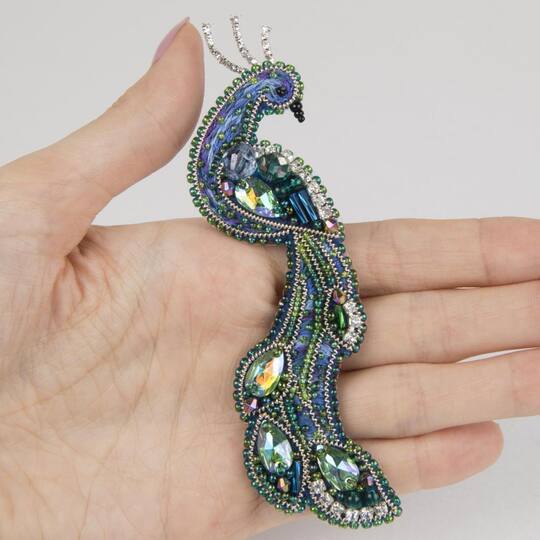 Charivna Mit The Bird of Happiness Brooch Crystal Art Beadwork Kit